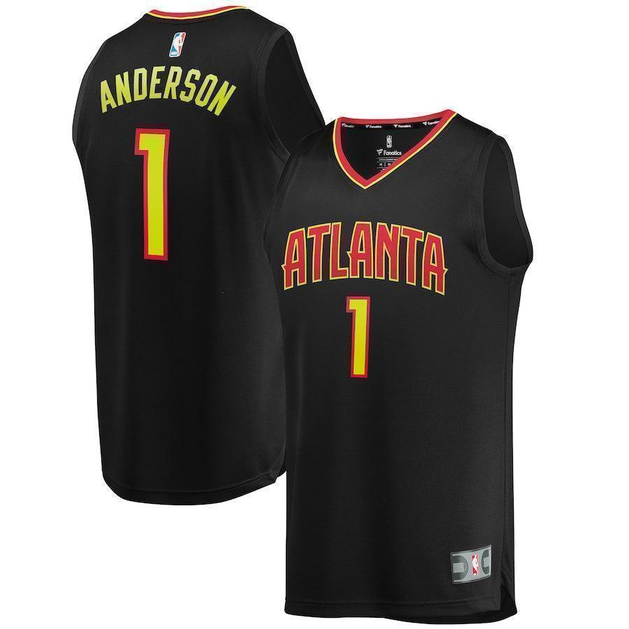 1-Justin Anderson Atlanta Hawks Jersey Black - Icon Edition