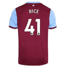 Load image into Gallery viewer, RICE 41 West Ham Home Soccer Jersey 2019-20 Jersey