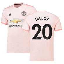 Load image into Gallery viewer, 20-Diogo Dalot Manchester United Away Soccer Jersey 2018-19 – Coral