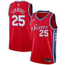 Load image into Gallery viewer, 25-Ben Simmons Philadelphia 76ers Swingman Jersey - Statement Edition – Red
