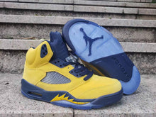 Load image into Gallery viewer, Nike Air Jordan 5 Men's Sneakers Blue Yellow