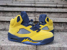 Load image into Gallery viewer, Nike Air Jordan 5 Men's Sneakers Blue Yellow