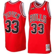 Load image into Gallery viewer, 33-Scottie Pippen Chicago Bulls 1997-1998 Throwback  - Red