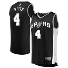 Load image into Gallery viewer, 4-Derrick White San Antonio Spurs  Jersey Black - Icon Edition