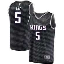 Load image into Gallery viewer, 5-De'Aaron Fox Sacramento Kings Jersey Black - Statement Edition