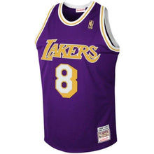 Load image into Gallery viewer, Los Angeles Lakers #8 Kobe Bryant Purple 1997 Hardwood Classics Road Jersey