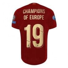 Load image into Gallery viewer, LFC MENS EUROPEAN HOME SHIRT 19/20 - UCL GOLD - ALLEZ ALLEZ ALLEZ 19