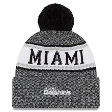 Load image into Gallery viewer, Miami Dolphins New Era 2019 Cold Weather Black Knit Hat – Black