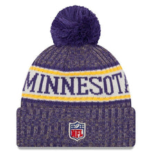 Load image into Gallery viewer, Minnesota Vikings New Era 2019 Cold Weather Knit Hat – Purple