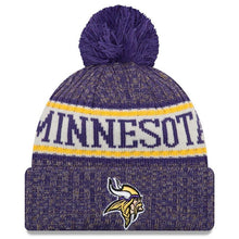 Load image into Gallery viewer, Minnesota Vikings New Era 2019 Cold Weather Knit Hat – Purple