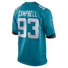 Load image into Gallery viewer, Calais Campbell Jacksonville Jaguars Nike New 2018 Game Jersey - Teal