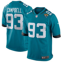 Load image into Gallery viewer, Calais Campbell Jacksonville Jaguars Nike New 2018 Game Jersey - Teal
