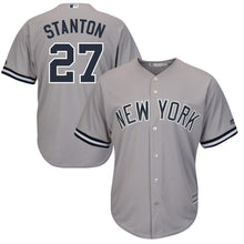 Load image into Gallery viewer, Giancarlo Stanton New York Yankees Majestic Cool Base Replica Player Jersey - Gray