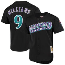 Load image into Gallery viewer, Matt Williams Arizona Diamondbacks Mitchell &amp; Ness Cooperstown Collection Mesh Batting Practice Button-Up Jersey – Black