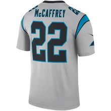 Load image into Gallery viewer, Christian McCaffrey Carolina Panthers Nike Inverted Legend Jersey - Silver