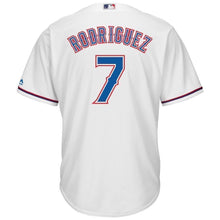 Load image into Gallery viewer, Ivan Rodriguez Texas Rangers Majestic Home Official Cool Base Player Jersey - White