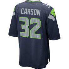 Load image into Gallery viewer, Chris Carson Seattle Seahawks Nike Game Jersey - Navy