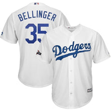 Load image into Gallery viewer, Cody Bellinger Los Angeles Dodgers Majestic 2019 Postseason Home Official Cool Base Player Jersey - White
