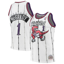 Load image into Gallery viewer, Tracy McGrady Toronto Raptors Mitchell &amp; Ness 1998-99 Hardwood Classics Swingman Jersey – White/Purple