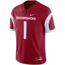 Load image into Gallery viewer, Arkansas Razorbacks Game Football Jersey – Cardinal