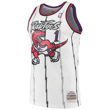 Load image into Gallery viewer, Tracy McGrady Toronto Raptors Mitchell &amp; Ness 1998-99 Hardwood Classics Swingman Jersey – White/Purple