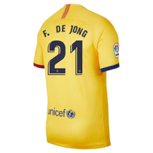Load image into Gallery viewer, Frenkie de Jong Barcelona 2019/20 Away Stadium Player Jersey - Yellow