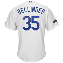 Load image into Gallery viewer, Cody Bellinger Los Angeles Dodgers Majestic 2019 Postseason Home Official Cool Base Player Jersey - White