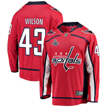 Load image into Gallery viewer, Tom Wilson Washington Capitals 2018 Stanley Cup Champions Home Breakaway Player Jersey - Red