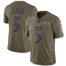 Load image into Gallery viewer, Joe Flacco Baltimore Ravens Nike Salute to Service Limited Jersey - Olive