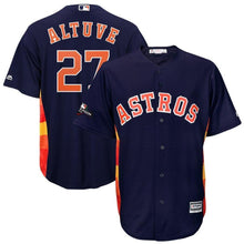 Load image into Gallery viewer, Jose Altuve Houston Astros Majestic 2019 Postseason Official Cool Base Player Jersey - Navy