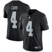 Load image into Gallery viewer, Derek Carr Oakland Raiders Nike Vapor Untouchable Limited Player Jersey - Black