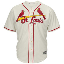 Load image into Gallery viewer, Yadier Molina St. Louis Cardinals Majestic Alternate Cool Base Player Jersey – Horizon Blue/Cream