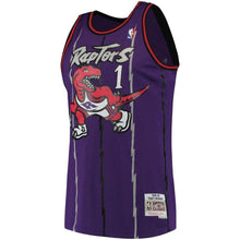 Load image into Gallery viewer, Tracy McGrady Toronto Raptors Mitchell &amp; Ness 1998-99 Hardwood Classics Swingman Jersey – White/Purple