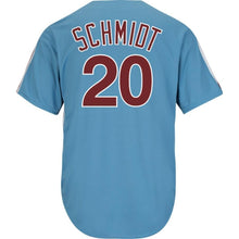 Load image into Gallery viewer, Mike Schmidt Philadelphia Phillies Majestic Cooperstown Jersey - Light Blue