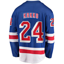 Load image into Gallery viewer, Kaapo Kakko New York Rangers Fanatics Branded Replica Player Jersey - Blue
