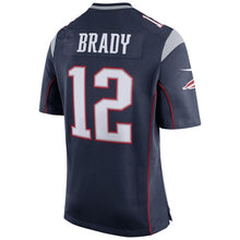 Load image into Gallery viewer, Tom Brady New England Patriots Nike Super Bowl LIII Bound Game Jersey - Navy