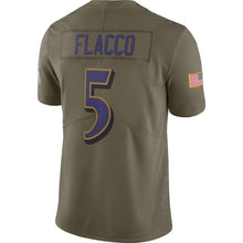 Load image into Gallery viewer, Joe Flacco Baltimore Ravens Nike Salute to Service Limited Jersey - Olive