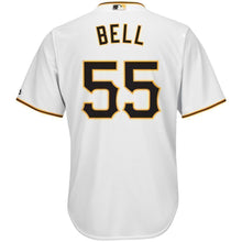 Load image into Gallery viewer, Josh Bell Pittsburgh Pirates Majestic Cool Base Player Replica Jersey – White