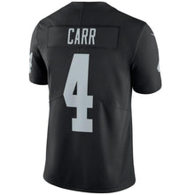 Load image into Gallery viewer, Derek Carr Oakland Raiders Nike Vapor Untouchable Limited Player Jersey - Black