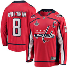 Load image into Gallery viewer, Alexander Ovechkin Washington Capitals 2018 Stanley Cup Champions Home Breakaway Player Jersey - Red