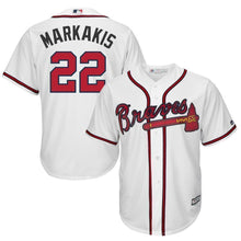 Load image into Gallery viewer, Nick Markakis Atlanta Braves Majestic Cool Base Player Jersey - White