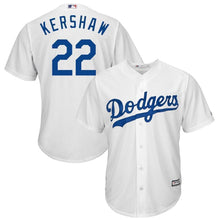 Load image into Gallery viewer, Clayton Kershaw Los Angeles Dodgers Majestic Official Cool Base Player Jersey - Royal/White