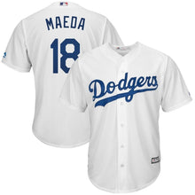 Load image into Gallery viewer, Kenta Maeda Los Angeles Dodgers Majestic Home Official Cool Base Player Replica Jersey - White