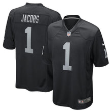 Load image into Gallery viewer, Josh Jacobs Oakland Raiders Nike Game Jersey - Black