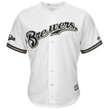Load image into Gallery viewer, Keston Hiura Milwaukee Brewers Majestic 2019 Postseason Official Cool Base Player Jersey - White