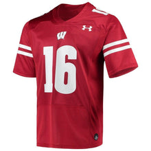 Load image into Gallery viewer, Russell Wilson Wisconsin Badgers Under Armour Replica Alumni Jersey - Red