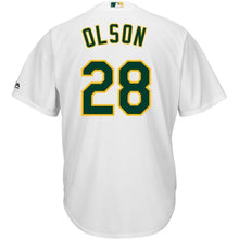 Load image into Gallery viewer, Matt Olson Oakland Athletics Majestic Home Official Cool Base Player Jersey - White