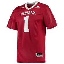 Load image into Gallery viewer, Indiana Hoosiers adidas Team Premier Football Jersey - Crimson