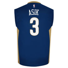 Load image into Gallery viewer, Mens New Orleans Pelicans Omer Asik adidas Navy Blue Road Jersey