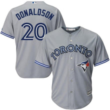 Load image into Gallery viewer, Josh Donaldson Toronto Blue Jays Majestic Cool Base Player Jersey - Gray